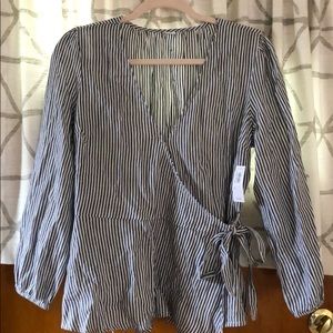 Old Navy Blue & White Striped Shirt..NWT